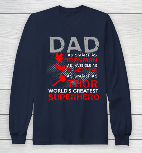 Father s Day Funny Gift Ideas Apparel dad superhero T Shirt Long Sleeve T Shirt