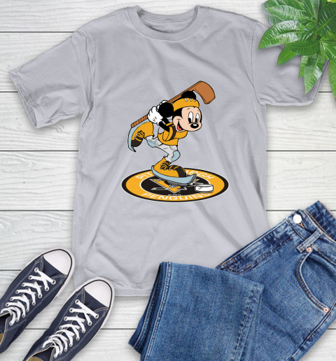 NHL Hockey Pittsburgh Penguins Cheerful Mickey Disney Shirt T-Shirt 6