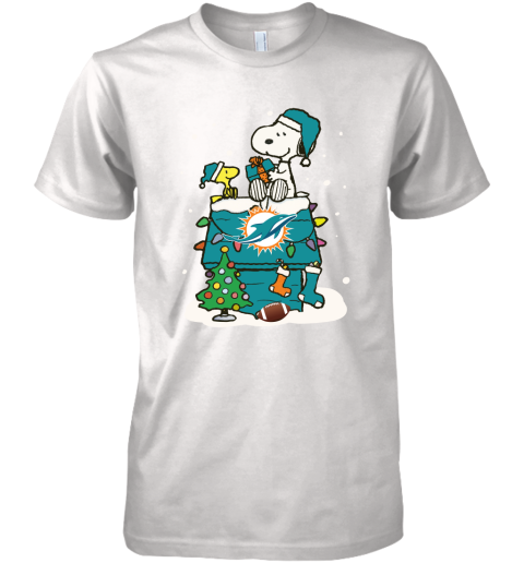 A Happy Christmas With Miami Dolphins Snoopy Shirts Premium Men's T-Shirt