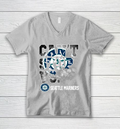 MLB Seattle Mariners Baseball Can't Stop Vs Mariners V-Neck T-Shirt 3