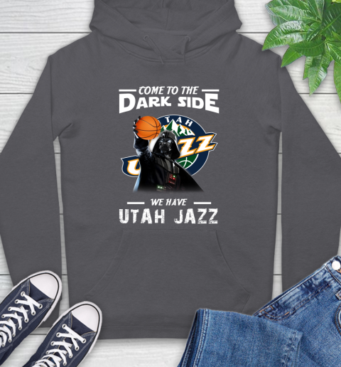 NBA Come To The Dark Side We Have Utah Jazz Star Wars Darth Vader Basketball Hoodie 7