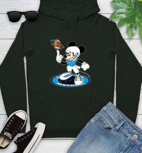 NFL Football Carolina Panthers Cheerful Mickey Disney Shirt Youth Hoodie 12