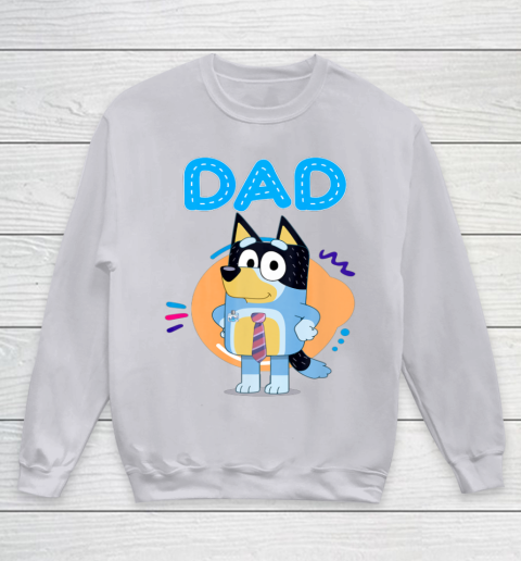 Bluey Dad Lover Forever Father's Day Youth Sweatshirt 4