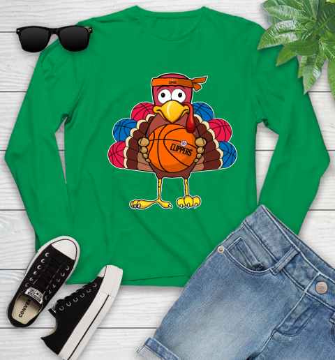 LA Clippers Turkey thanksgiving day Youth Long Sleeve 6