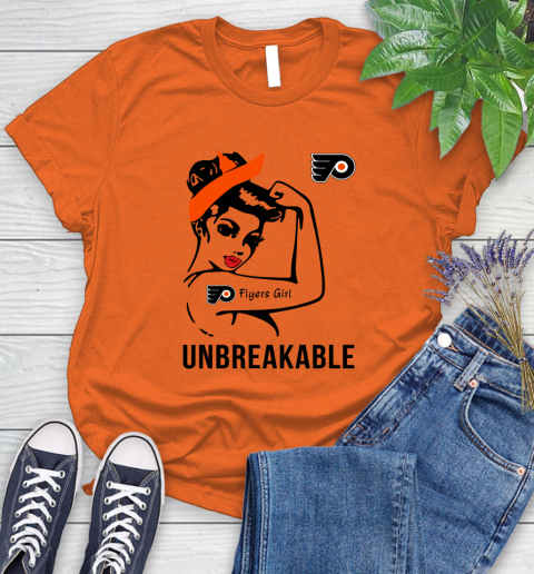 NHL Philadelphia Flyers Girl Unbreakable Hockey Sports Women's T-Shirt 2