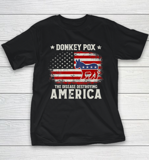 Funny Biden Donkey Pox The Disease Destroying America Youth T-Shirt