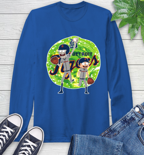 MLB Detroit Tigers Rick And Morty Baseball Sports Long Sleeve T-Shirt 9