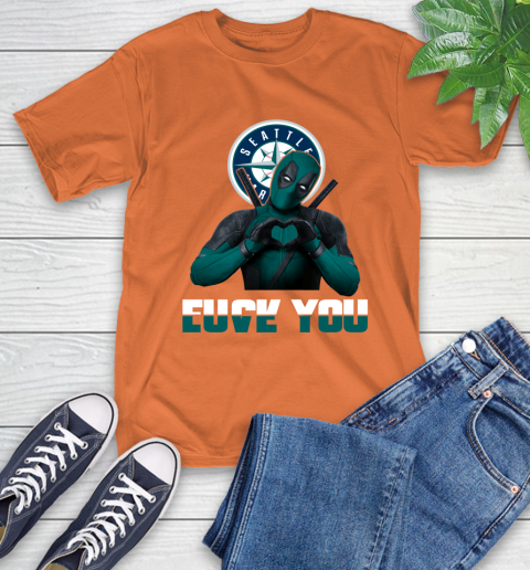 MLB Seattle Mariners Deadpool Love You Fuck You Baseball Sports T-Shirt 4