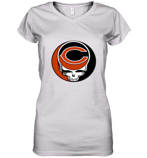 NFL Team Chicago Bears x Grateful Dead Women's V-Neck T-Shirt