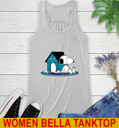 NBA Basketball Charlotte Hornets Snoopy The Peanuts Movie Shirt Racerback Tank