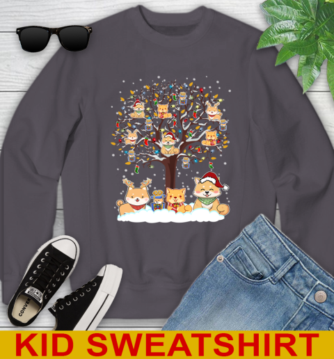 Shiba inu dog pet lover light christmas tree shirt 113