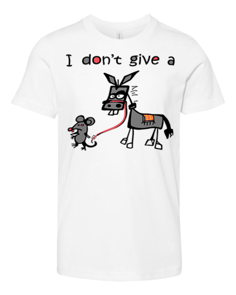 I Don't Give A Rats Ass Mouse Walking Donkey Gift Premium T-Shirt