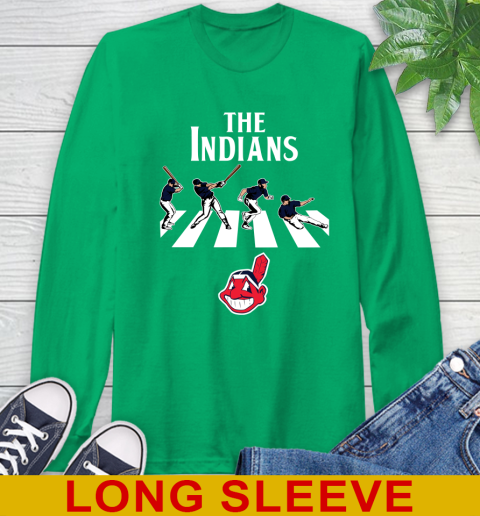 MLB Baseball Cleveland Indians The Beatles Rock Band Shirt Long Sleeve T-Shirt 8