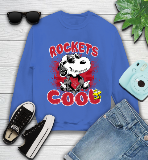 NBA Basketball Houston Rockets Cool Snoopy Shirt Youth Sweatshirt 5