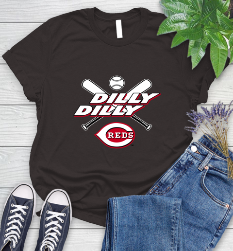MLB Cincinnati Reds Dilly Dilly Baseball Sports Women's T-Shirt 8