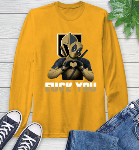 NHL Vegas Golden Knights Deadpool Love You Fuck You Hockey Sports Long Sleeve T-Shirt 2