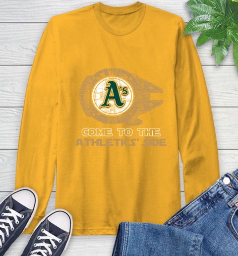MLB Come To The Oakland Athletics Side Star Wars Baseball Sports Long Sleeve T-Shirt 2