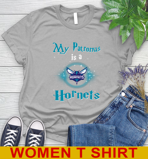NBA Basketball Harry Potter My Patronus Is A Charlotte Hornets Women's T-Shirt 5