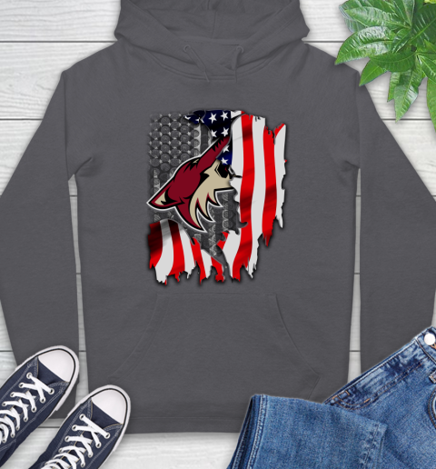 Arizona Coyotes NHL Hockey American Flag Hoodie 7