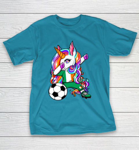 Dabbing Unicorn Ireland Soccer Fans Jersey Irish Football T-Shirt 20