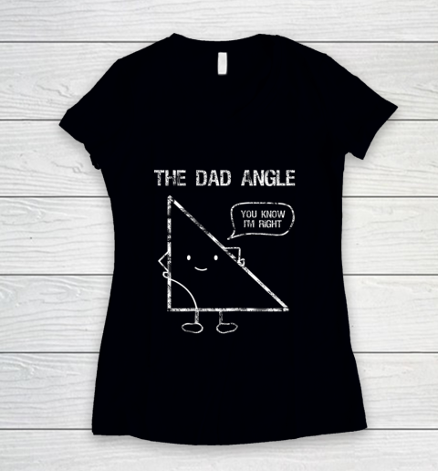 Funny Geometry Shirts for Dads who love Math for Christmas Women's V-Neck T-Shirt