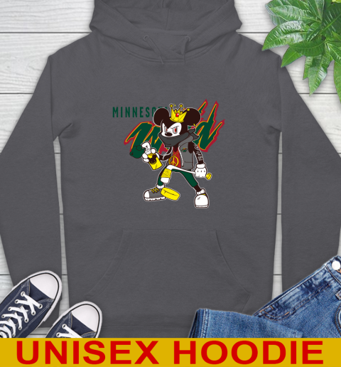 Minnesota Wild NHL Hockey Mickey Peace Sign Sports Hoodie 7