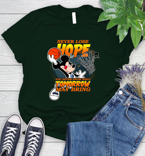 Memphis Grizzlies NBA Basketball Mickey Disney Never Lose Hope Women's T-Shirt 6