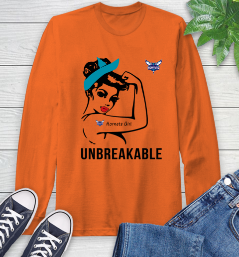 NBA Charlotte Hornets Girl Unbreakable Basketball Sports Long Sleeve T-Shirt 3