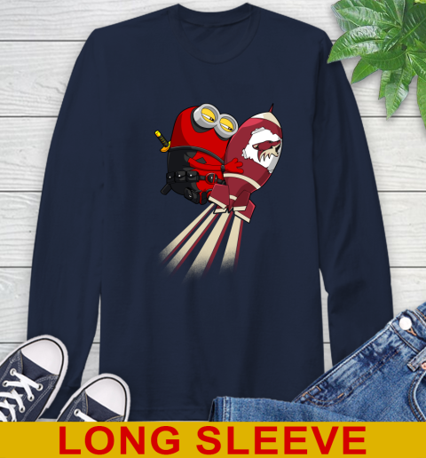 NHL Hockey Arizona Coyotes Deadpool Minion Marvel Shirt Long Sleeve T-Shirt 3