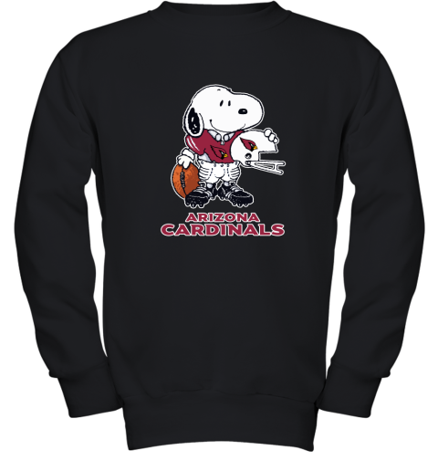 Snoopy A Strong And Proud Arizona Cardinals Player NFL Youth Sweatshirt