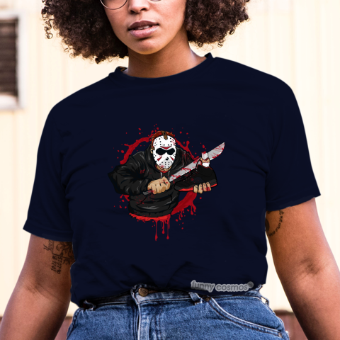 Air Jordan 5 Alternate 90 Matching Sneaker Tshirt Jason Voorhees Black ans Red Jordan Tshirt