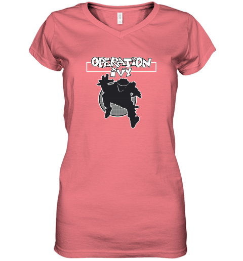 7uuu operation ivy women v neck t shirt 39 front coral