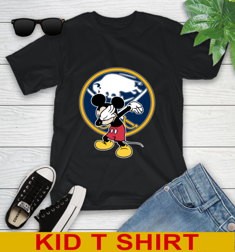 Buffalo Sabres NHL Hockey Dabbing Mickey Disney Sports Youth T-Shirt 2
