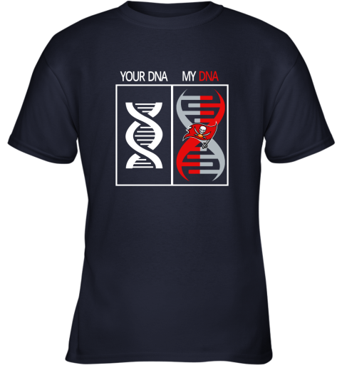 2og3 my dna is the tampa bay buccaneers football nfl youth t shirt 26 front navy