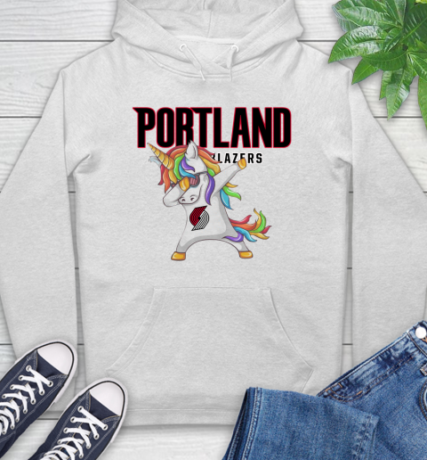 Portland Trail Blazers NBA Basketball Funny Unicorn Dabbing Sports Hoodie