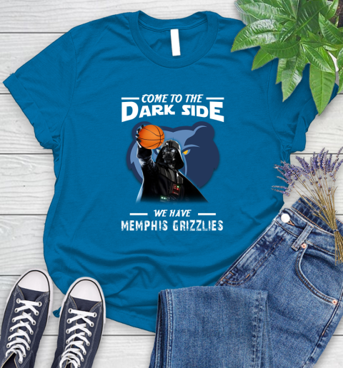NBA Come To The Dark Side We Have Memphis Grizzlies Star Wars Darth Vader Basketball Women's T-Shirt 10