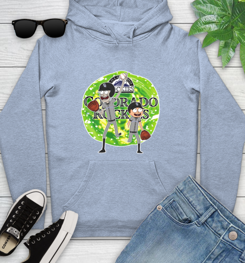 MLB Colorado Rockies Rick And Morty Baseball Sports Youth Hoodie 10