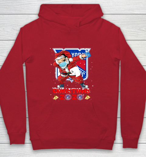 New York Rangers Funny Santa Claus Dabbing Christmas 2020 NHL Youth Hoodie 7