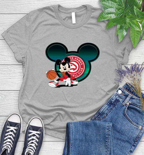 NBA Atlanta Hawks Mickey Mouse Disney Basketball Women's T-Shirt 5