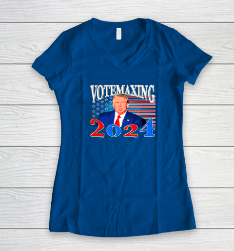 VoteMaxxing 2024 Women's V-Neck T-Shirt 5