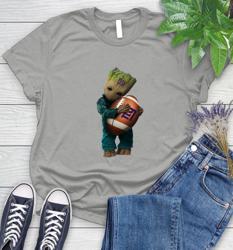 NFL Groot Guardians Of The Galaxy Football Sports New York Giants Women's T-Shirt 10