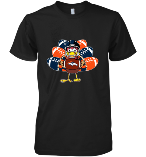 Denver Broncos Turkey Football Thanksgiving Premium Men's T-Shirt