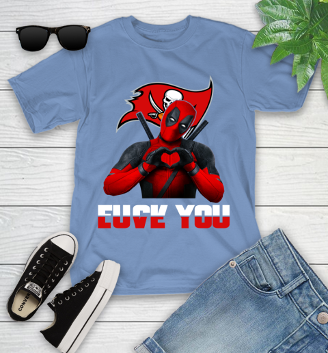 NHL Tampa Bay Buccaneers Deadpool Love You Fuck You Football Sports Youth T-Shirt 15