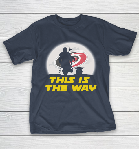 Carolina Hurricanes NHL Ice Hockey Star Wars Yoda And Mandalorian This Is The Way T-Shirt 3