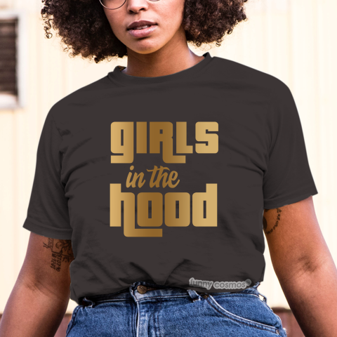 Jordan 14 DMP Matching Sneaker Tshirt For Woman For Girl Girls In The Hood Hipster Hip Hop Gold Black Jordan Shirt