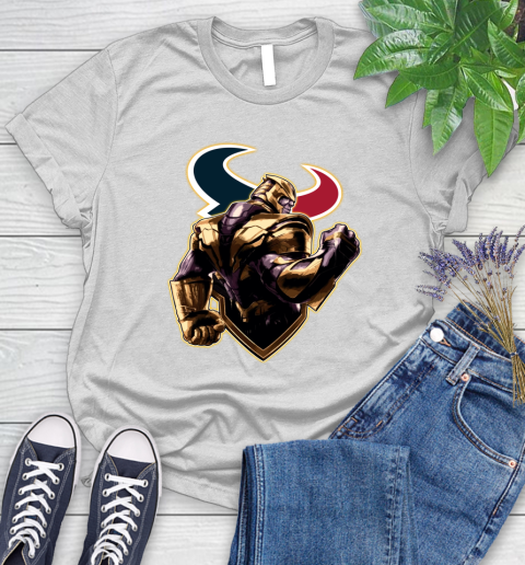 NFL Thanos Avengers Endgame Football Sports Houston Texans Women's T-Shirt