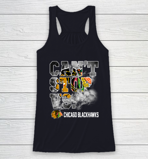 NHL Chicago Blackhawks Hockey Can't Stop Vs Racerback Tank 7