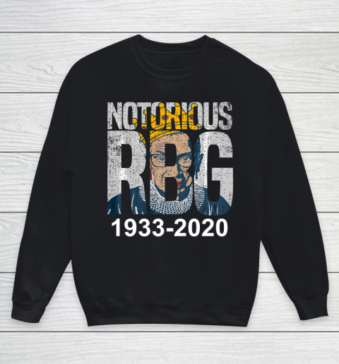RIP Ruth Bader Ginsberg RBG 1933  2020 Youth Sweatshirt
