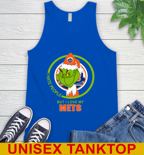New York Mets MLB Christmas Grinch I Hate People But I Love My Favorite Baseball Team Tank Top 5