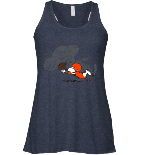 Cleveland Browns Snoopy Plays The Football Game Racerback Tank